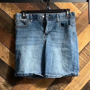 Long denim shorts